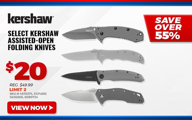 Select Kershaw Assisted-Open Folding Knives