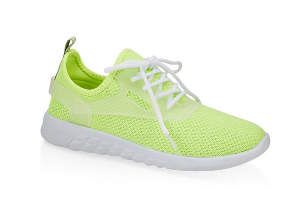 Knit Lace Up Athletic Sneakers