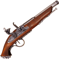 18th Century Pirate Flintlock Pistol Grey