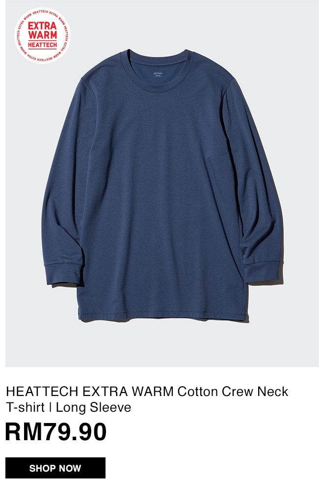 HEATTECH EXTRA WARM Cotton Crew Neck T-shirt | Long Sleeve