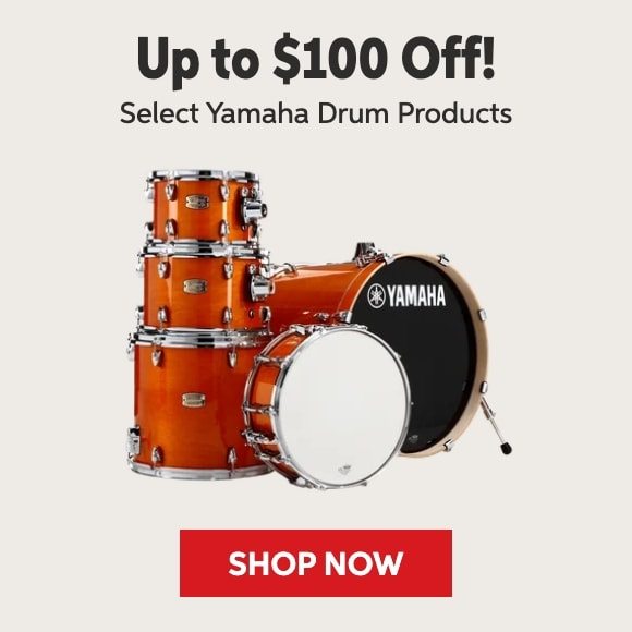 Up to $100 off select Yamaha drum products. Shop now.