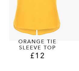 Orange tie sleeve top