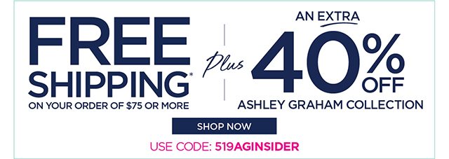 Free Shipping plus 40% Off Ashley Graham Collection