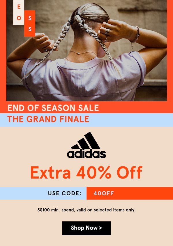 Take EXTRA 40% Off Adidas now 