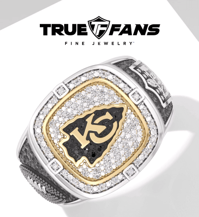 True Fans Kansas City Chiefs Championship Ring Sterling Silver & 10K Yellow Gold Ring