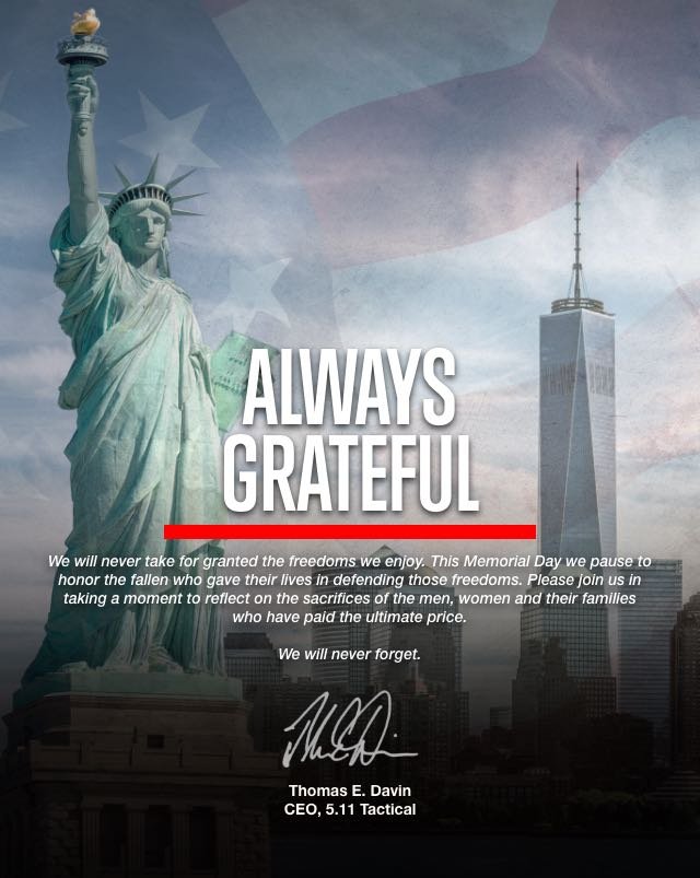 Memorial Day Message from Tom Davin