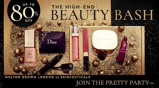 Up to 80% Off The High-End Beauty Bash. A beautiful sight. ♫