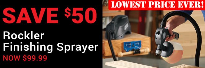 $50 off ROCKLER FINISHING SPRAYER, Lowest Price Ever