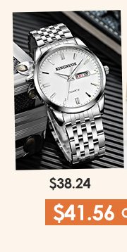 Classic Men Silver Business Luminous Watches