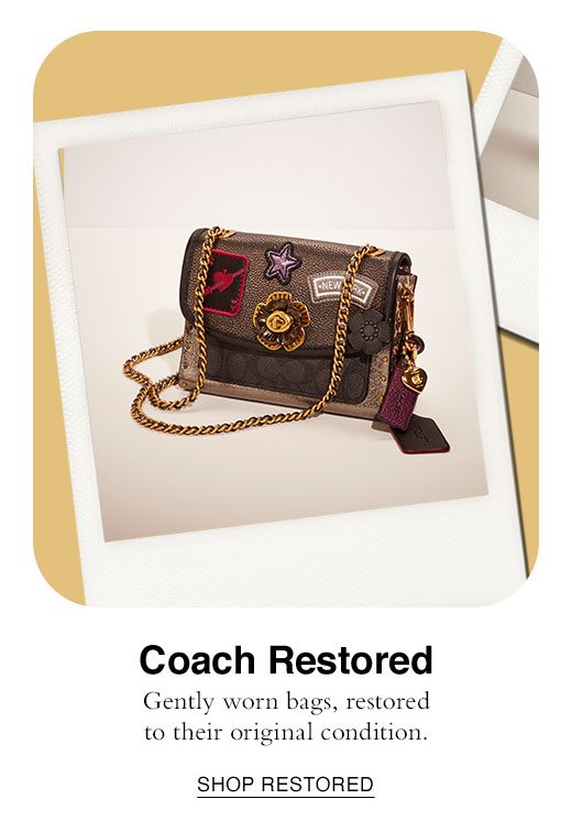 Coach Restored. Gently worn bags, restored to their original condition. SHOP RESTORED