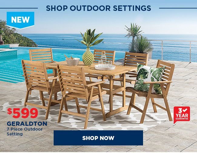 Shop our outdoor settings