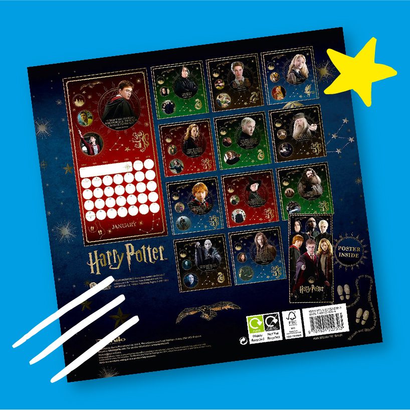 Official Harry Potter 2022 Square Calendar