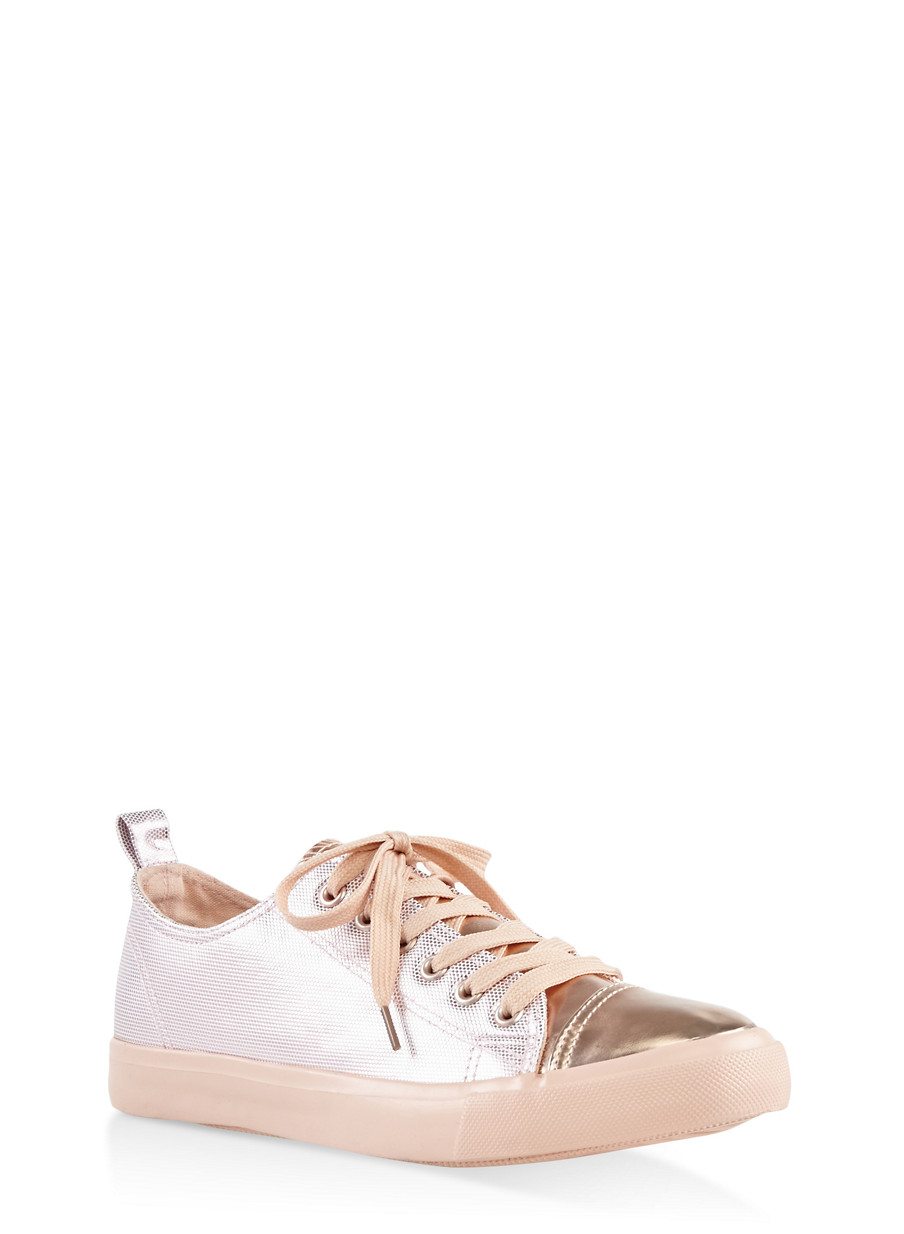 Iridescent Lace Up Sneakers