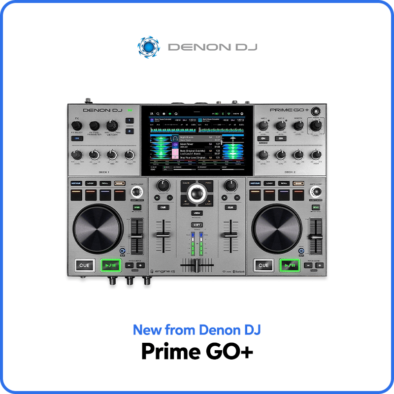 New from Denon DJ. Prime Go+ Portable 2-deck Standalone DJ System.