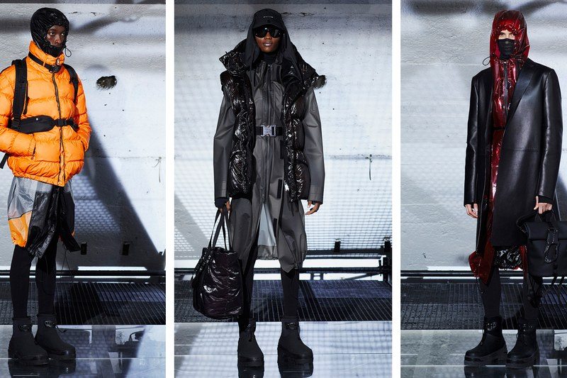 Three different looks from the Moncler and 1017 Alyx collaboration