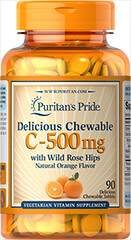 Chewable Vitamin C 500 mg with Rose Hips