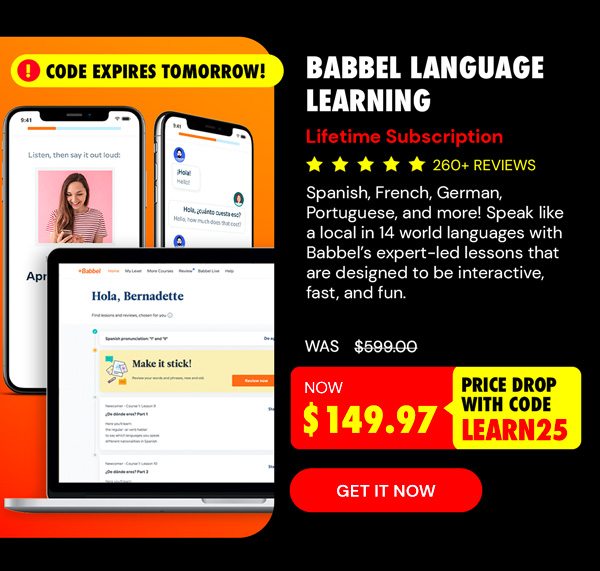 Babbel Language Learning: Lifetime Subscription (All Languages)