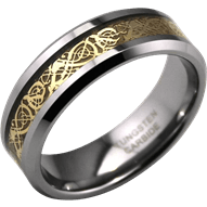 Gold Inlay Viking Ring