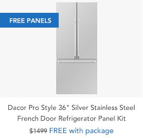 Shop Dacor Pro Style 36 Silver Stainless Steel French Door Refrigerator Panel Kit