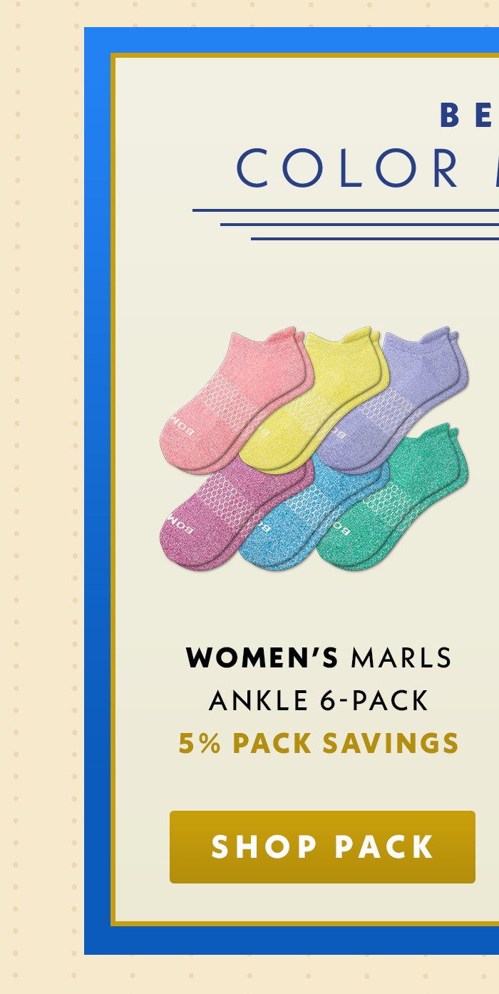 Best Color Mixing | Women's Marls Ankle 6-Pack | 5% Pack Savings | Shop Pack