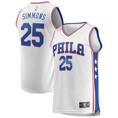 Fanatics Branded Ben Simmons Philadelphia 76ers White Fast Break Replica Jersey - Association Edition