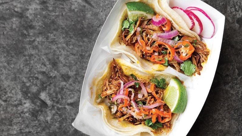 Yucatán-Style Shredded Pork Tacos with Achiote (Cochinita Pibil Tacos)