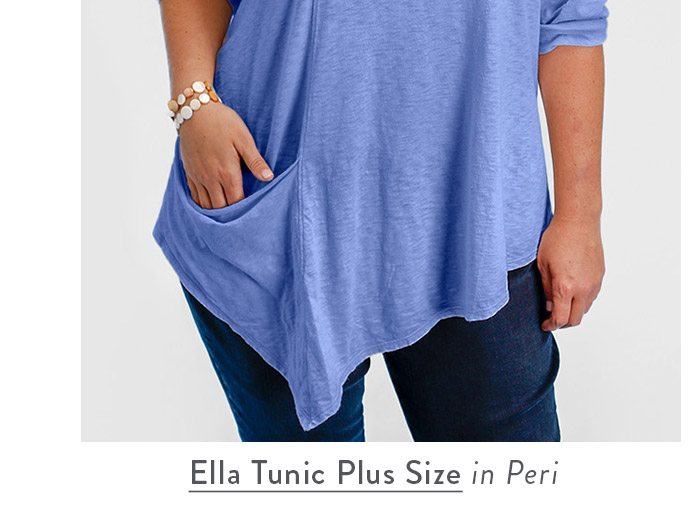 Ella Tunic Plus Size in Peri
