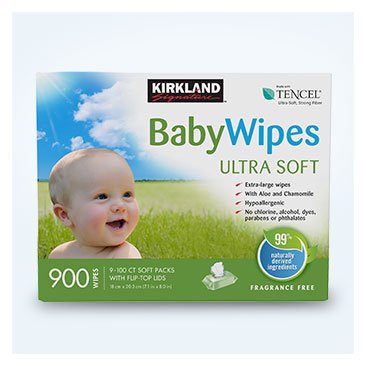 Kirkland Signature Baby Wipes, 900 ct