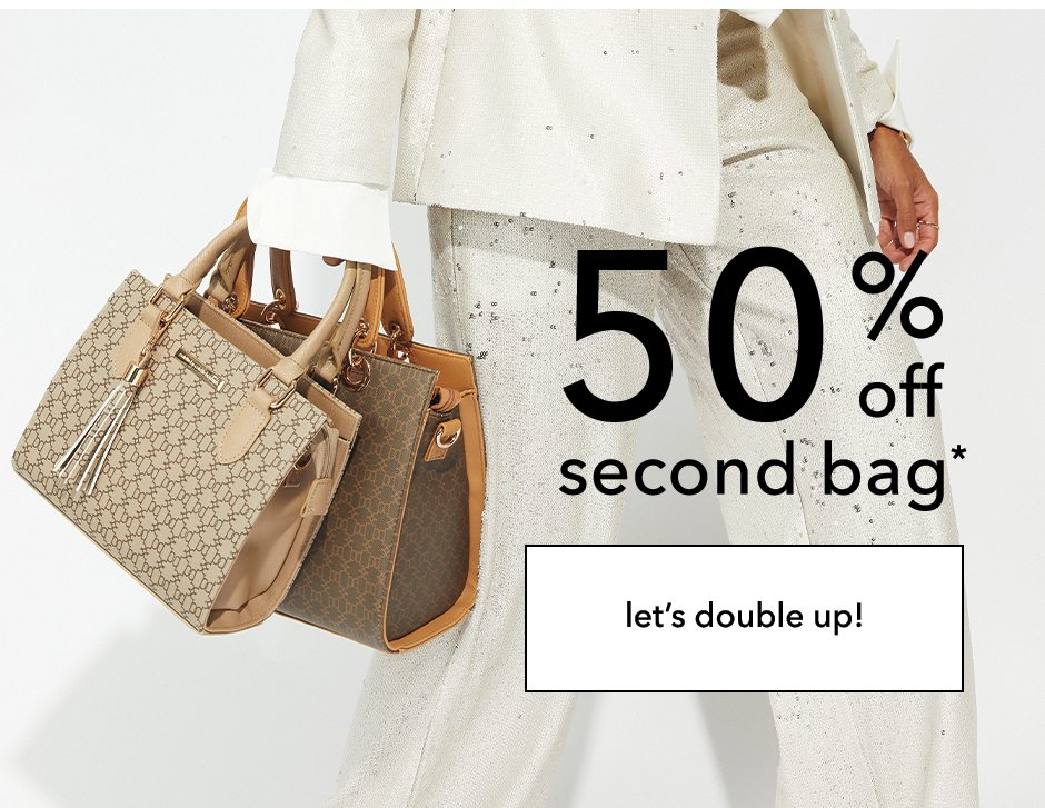 50% off your second bag!