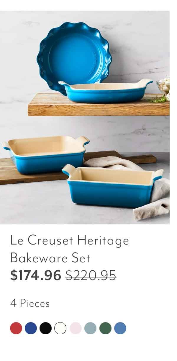 Le Creuset Stoneware 4-Piece Heritage Bakeware Set