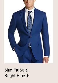 Slim Fit Suit, Bright Blue