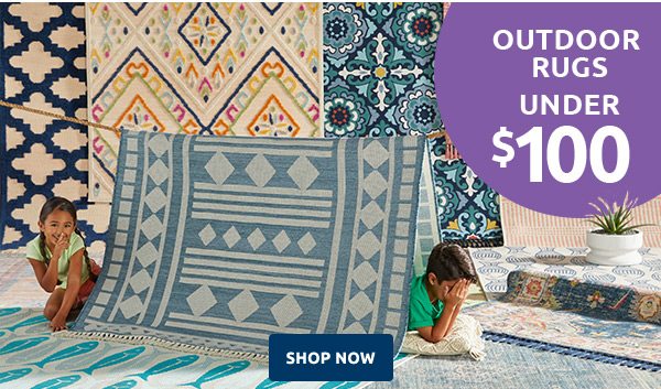 Outdoor rugs under $100. Shop now.