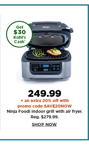 249.99 plus take an extra 20% off with promo code SAVE20NOW ninja foodi indoor grill with air fryer.