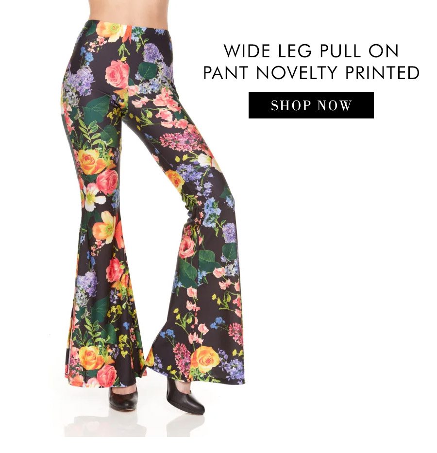 WIDE LEG PULL ON PANT NOVELTY PRINTED