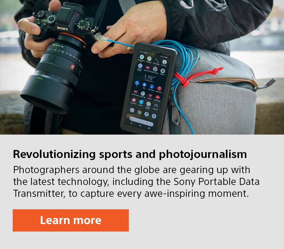 Revolutionizing sports and photojournalism | Photographers around the globe are gearing up with the latest technology, including the Sony Portable Data Transmitter, to capture every awe-inspiring moment. | Learn more