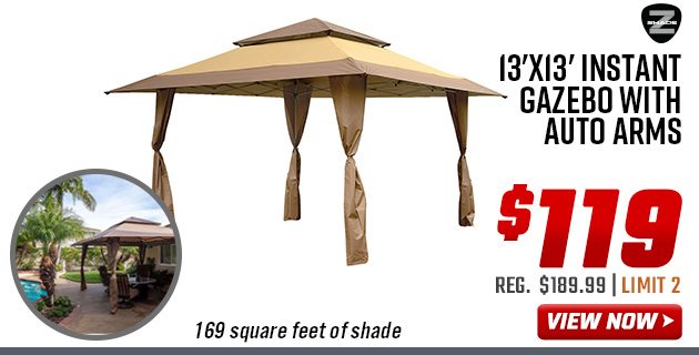 Z-Shade 13'x13' Instant Gazebo with Auto Arms 