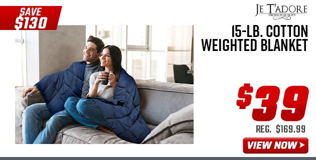 Je T'adore 15-lb. Cotton Weighted Blanket