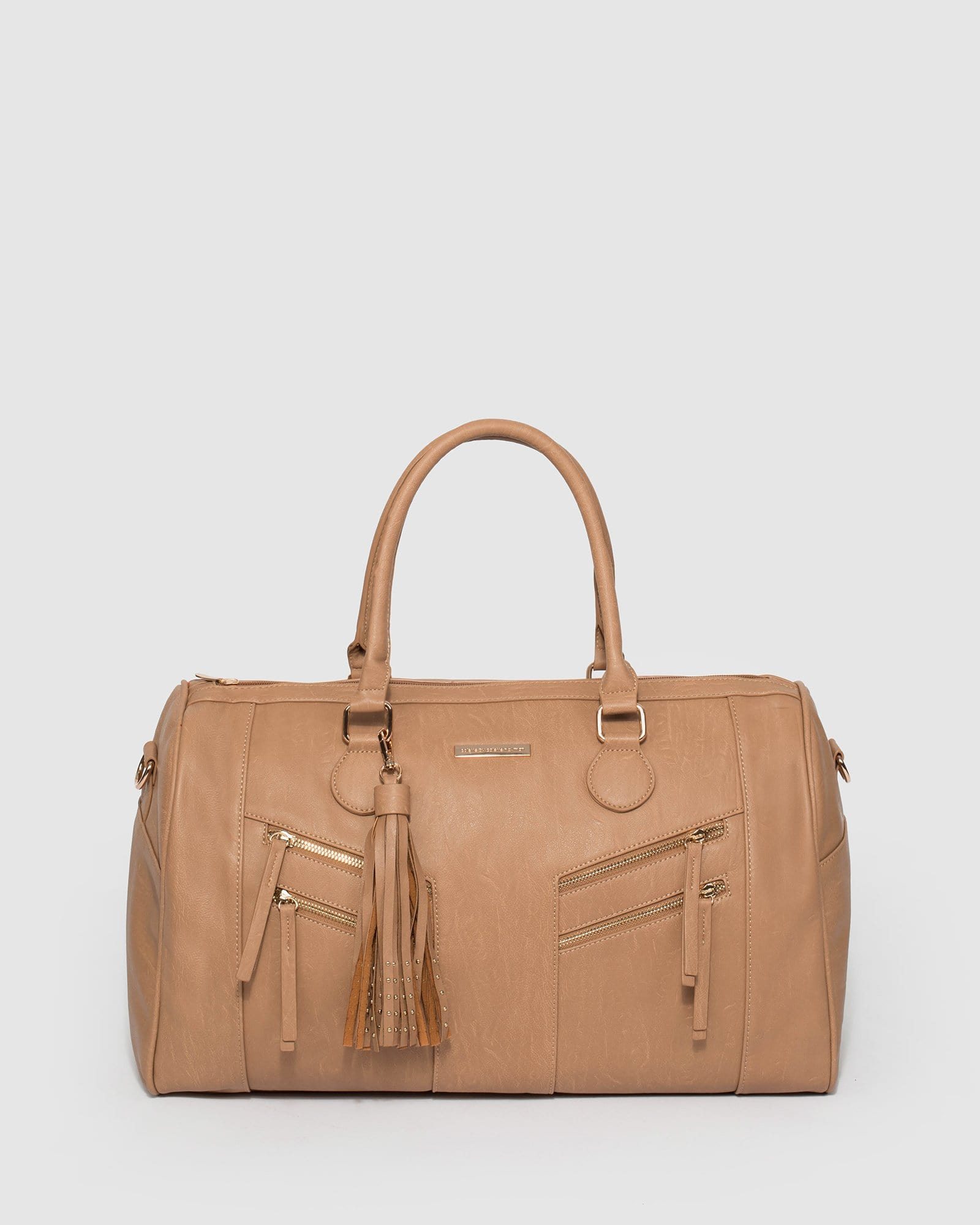 Image of Caramel Hailee Zip Weekender Bag