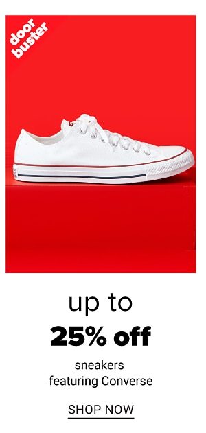 Up to 25% off featuring Converse - Shop Now