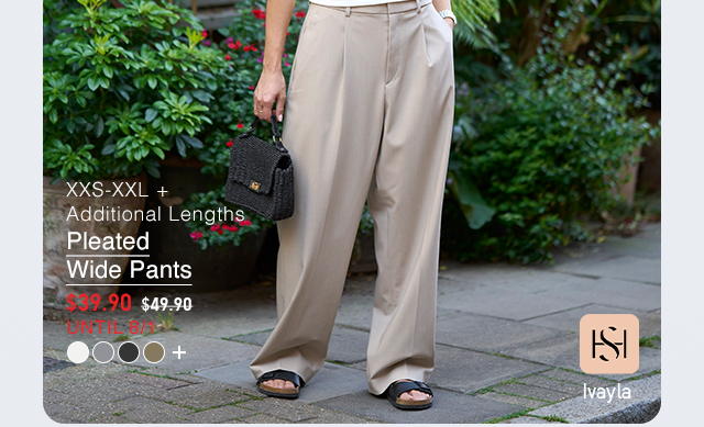 PDP4 - WOMEN PLEATED WIDE PANTS