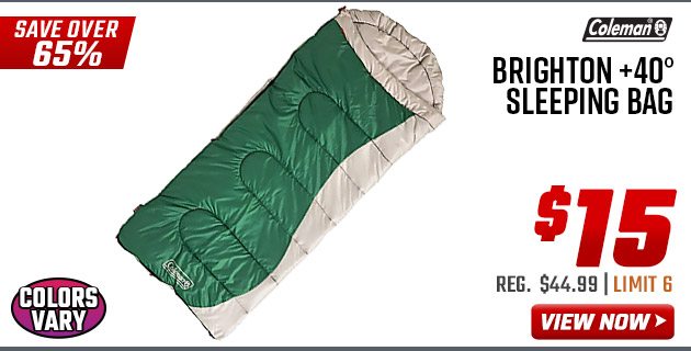 Coleman brighton cheap sleeping bag