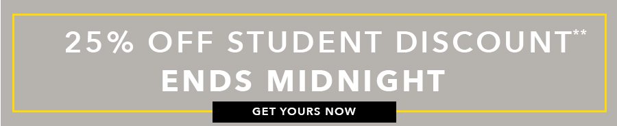 25 off student discount