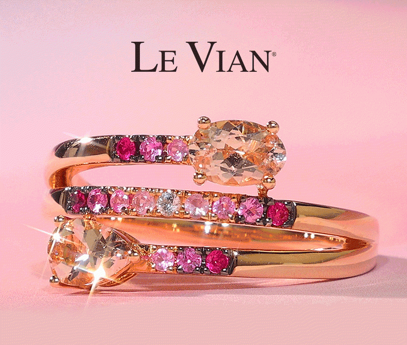 Le Vian Good Karma Morganite & Pink Sapphire Ombré Coil Ring 14K Strawberry Gold