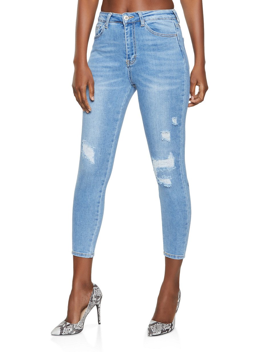 WAX Frayed Skinny Jeans