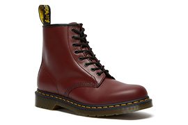 A dark red boot.