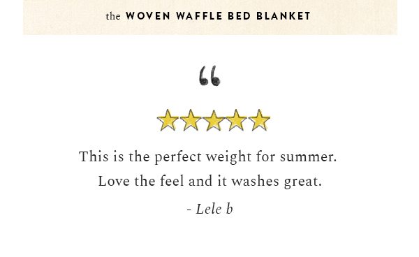 Shop the woven waffle bed blanket.