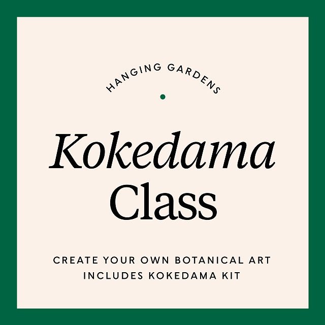 Hanging Gardens: DIY Kokedama Class