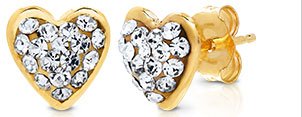 Gold Heart Earrings