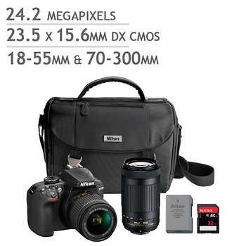 Nikon D3400 DSLR Camera 2 Lens Bundle