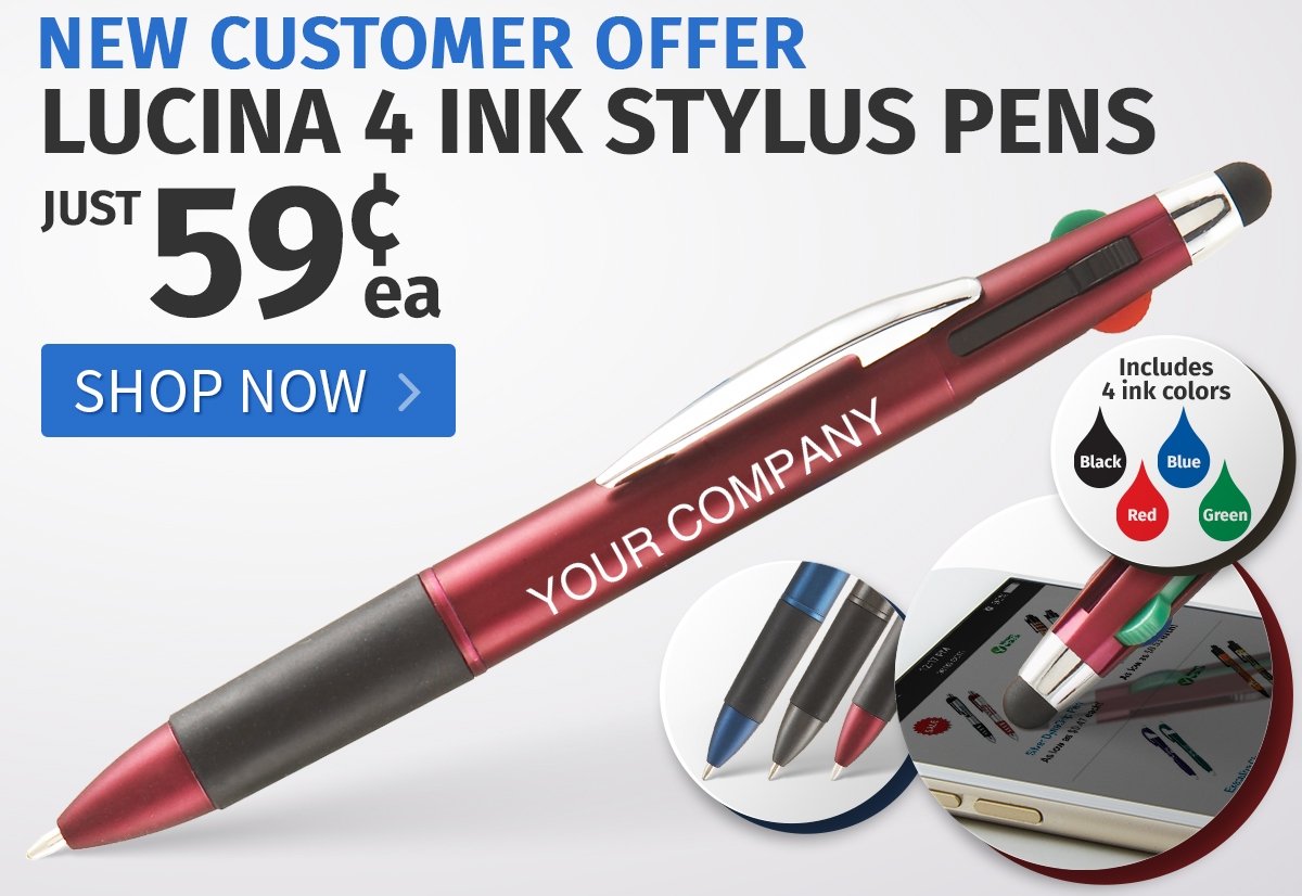 Lucina 4 Ink Stylus Pens for only 59¢ each!